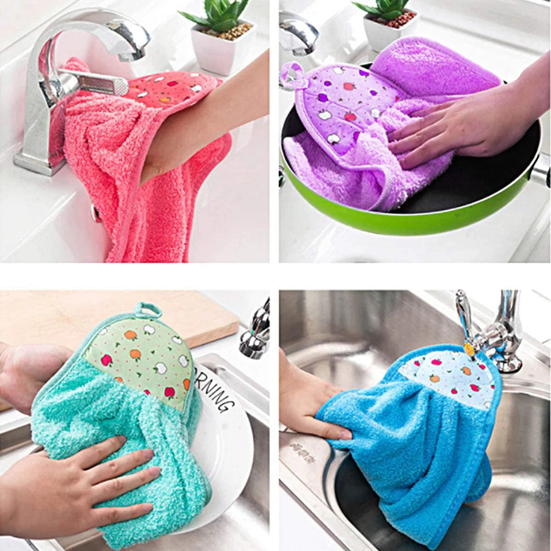 Beautiful Multicolor Hanging Kitchen Towel Pack of 3