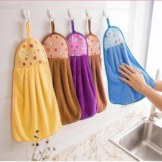 Beautiful Multicolor Hanging Kitchen Towel Pack of 3