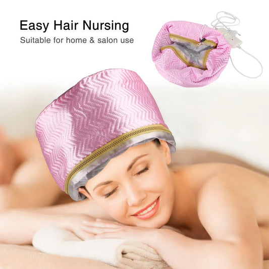 Women Hair Steamer Cap Dryers Thermal Treatment Hat Beauty SPA Nourishing Hair Styling Electric Hair Care Heating Cap US Plug