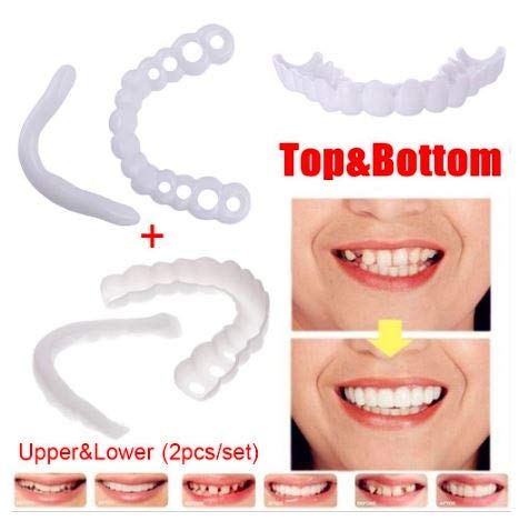 Snap On Smile Teeth Cosmetic Natural Instant Veneers Dental Fake Tooth Cover