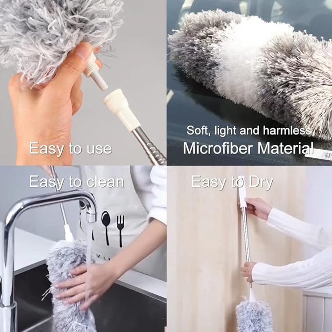 Fan Cleaner Damp Duster First Home Must Haves Ceiling Fan Cleaner New Apartment Essentials Ceiling Fan Brush Fan Cleaning Tool Ceiling Fan Cleaners Damp dister celing Long Handle