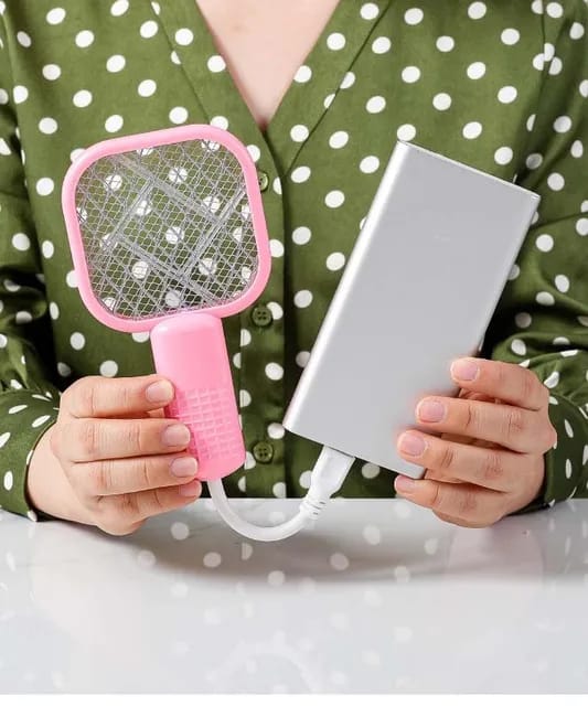 New Mini Mosquito Bendable Electric Racket with USB Port Electric Insect Killer Indoor, Outdoor