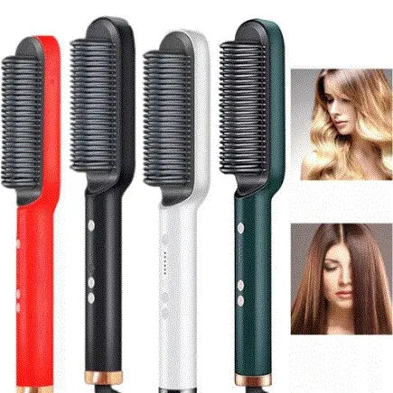 2-in-1 Straight Hair Iron Brush