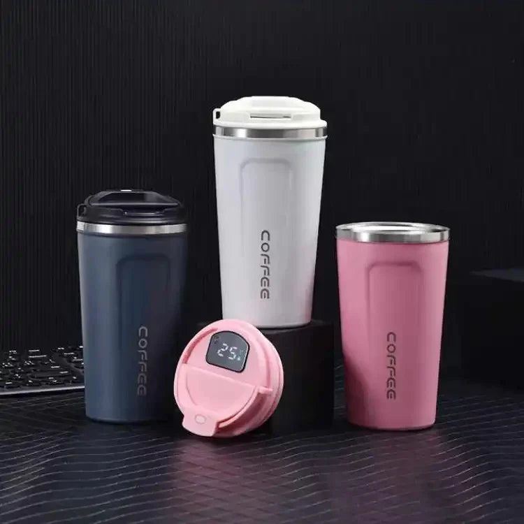 Temperature Display Stainless steel Thermal Coffee Mug 510ml