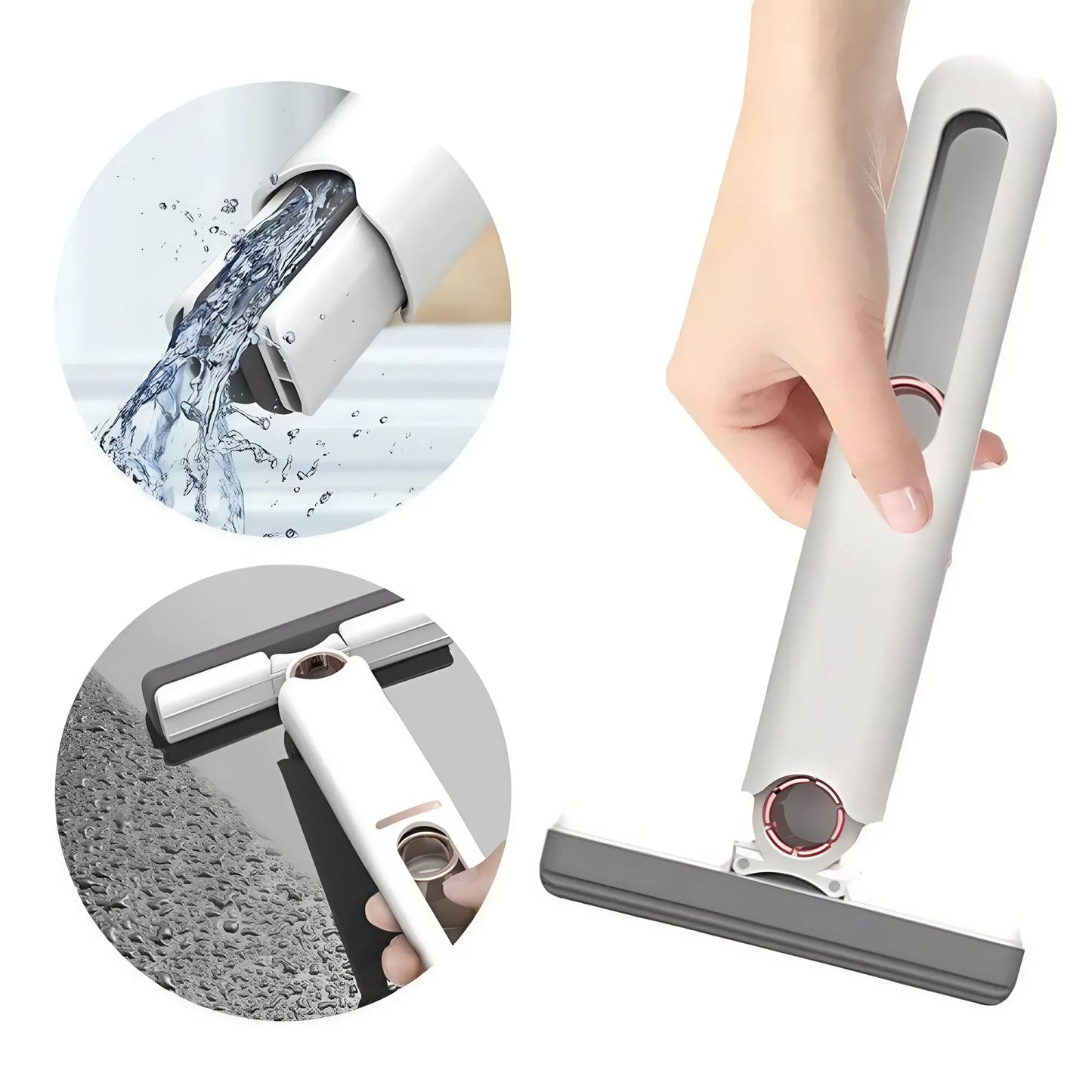 Mini Self Squeeze Cleaning Mop, Wet and Dry Use, Miracle mop Cleaning System, for Bathroom, Kitchen, Desktop, Glass, Living Room, Car